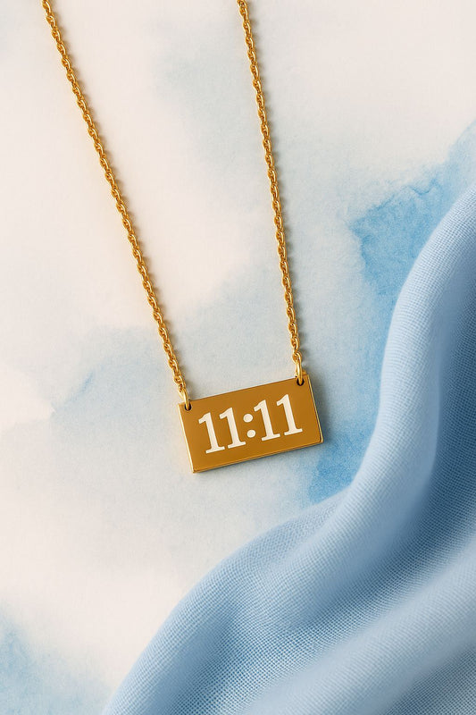 11:11 Manifestation Necklace – Anti-Tarnish Affirmation Jewelry
