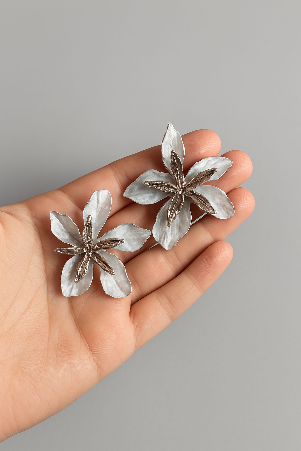 Sculpted Bloom Earrings – Anti-Tarnish Statement Floral Studs