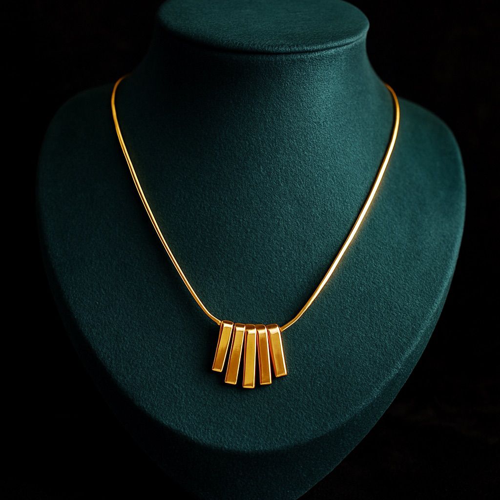 Sleek Anti-Tarnish Bar Pendant Necklace for Women